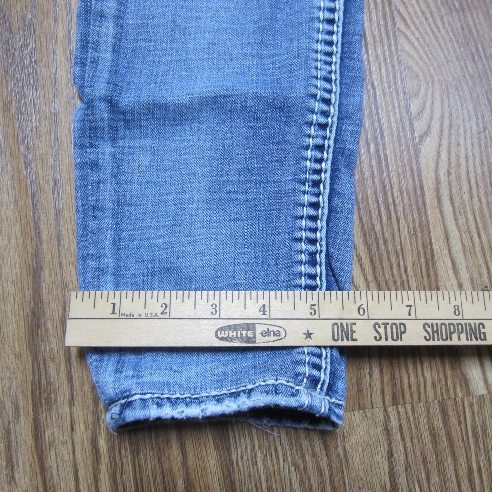 Rock Revival Ysobel Skinny Jeans Womens 27 Light washed Mid Rise Rhinestone Y2K - Picture 14 of 16
